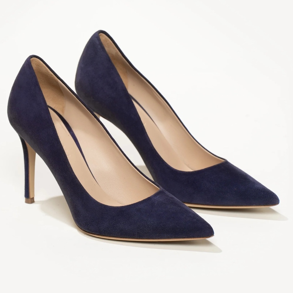 M.Gemi Navy Suede Pumps